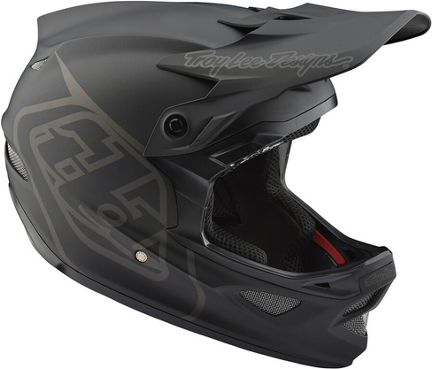 Шлем Troy Lee Designs D3 Mono Fiberlite велосипедный, черный