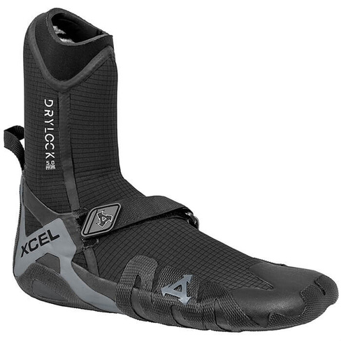 Ботинки для гидрокостюма XCEL 5mm Drylock Round Toe, черный/серый