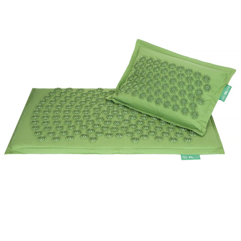 Fit.me Zen Pro+ комплект: зеленый коврик для акупрессуры, 1 шт. + подушка, 1 шт.