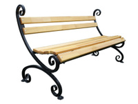 Парковая скамейка "Лукоморье" L = 1200 мм, материал: сталь, дерево