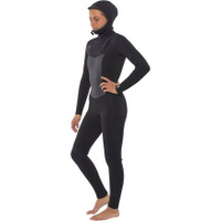Гидрокостюм 7 Seas с капюшоном и молнией на груди толщиной 5/4 мм — женский Sisstr Revolution, цвет Solid Black