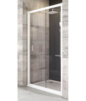 Дверь в нишу Ravak Blix BLDP2-100 белая Transparent 101 см
