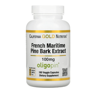 Полифенол-антиоксидант кора французской приморской сосны 100 мг 180 капсул California Gold Nutrition