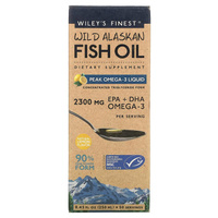 Wiley's Finest, рыбий жир из дикой рыбы Аляски, жидкий, с максимальным содержанием омега-3, натуральный лимонный вкус, 2
