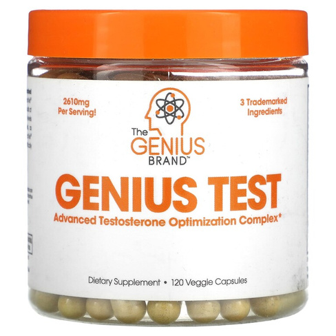 Улучшенный Комплекс The Genius and Genius Mushrooms для повышения уровня тестостерона, 120 растительных капсул