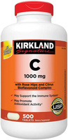 Витамин С Kirkland Signature с шиповником, 500 таблеток, 2 упаковки