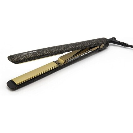 C3 Профессиональный выпрямитель для волос с титановыми пластинами для женщин, вилка Великобритании, леопардовый, золотой