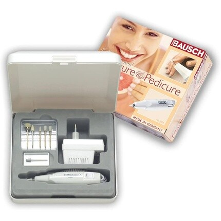 Электрический маникюрный и педикюрный аппарат Bausch 0309 с 7 насадками для шлифовки, подпиливания, полировки ногтей рук