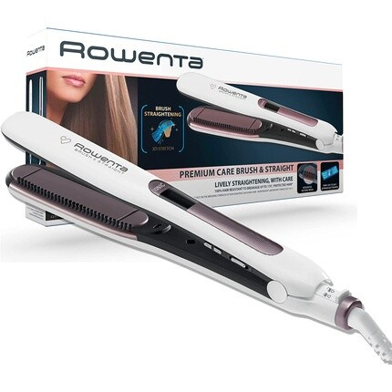 Выпрямитель для волос Premium Care SF7510 со встроенной ионной функцией естественного гребня, Rowenta