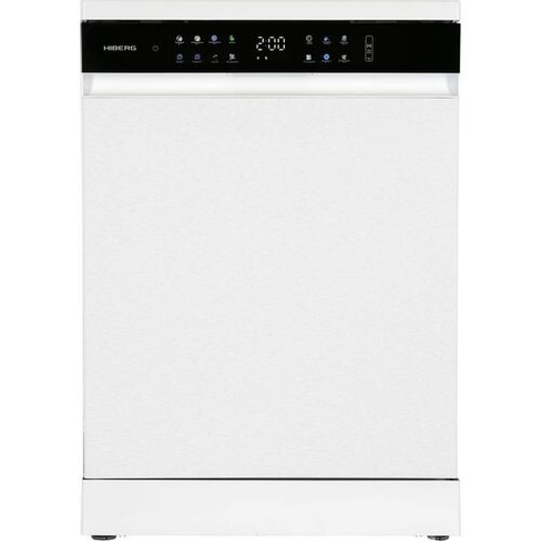 Посудомоечная машина HIBERG F68 1530 LW, полноразмерная, напольная, 60см, загрузка 15 комплектов, белая