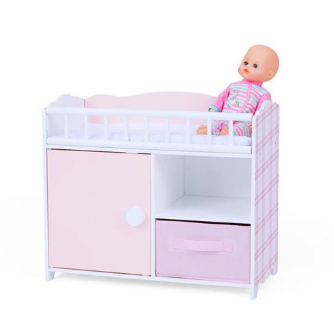 Маленький мир Оливии, принцесса Аврора, розовая клетчатая кукольная кровать с аксессуарами Olivia's Little World