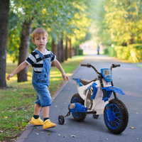 Aosom 12V детский мотоцикл для бездорожья с электрическим аккумулятором для езды на игрушке внедорожный уличный велосипе