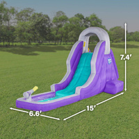 Солнечные и веселые надувные водные горки и надувной бассейн, детский аквапарк для заднего двора Sunny&Fun, фиолетовый