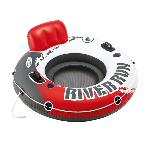Intex River Run 1 53-дюймовый надувной плот с плавающей водной трубкой для озера, красный (3 шт.) Intex