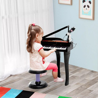 Детское пианино Qaba 37 Key, игрушечная клавиатура, пианино, музыкальный электронный инструмент, рояль с микрофоном, вст